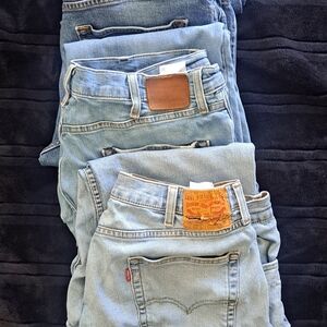Vintage Levi's Light Blue Denim Jeans 4 Pair